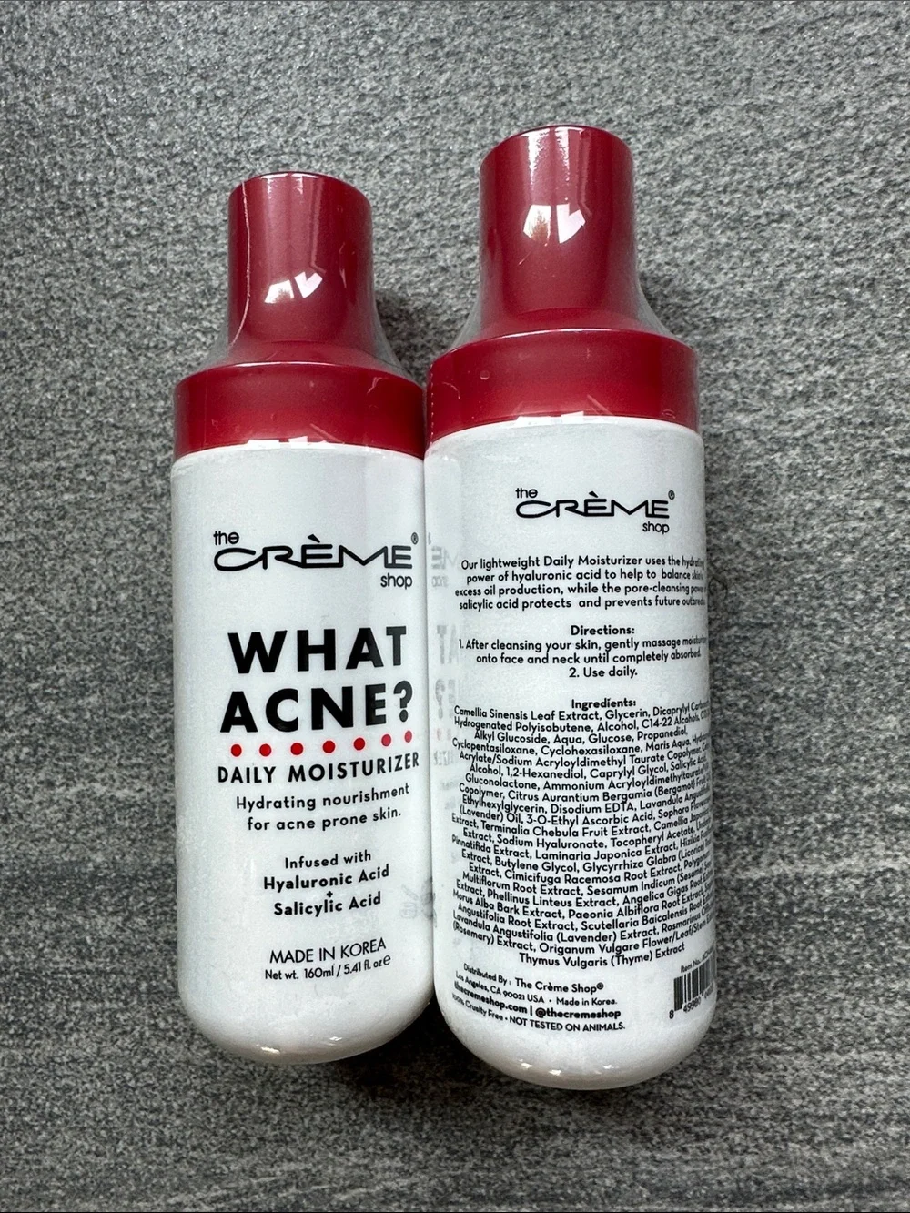 2-pc The Crème Shop What Acne? Korean Face Moisturizer Hyaluronic Salicylic Acid